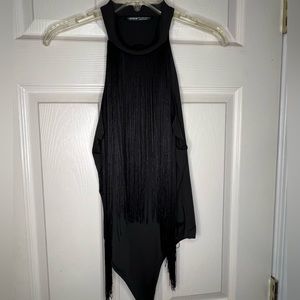 Fringe bodysuit